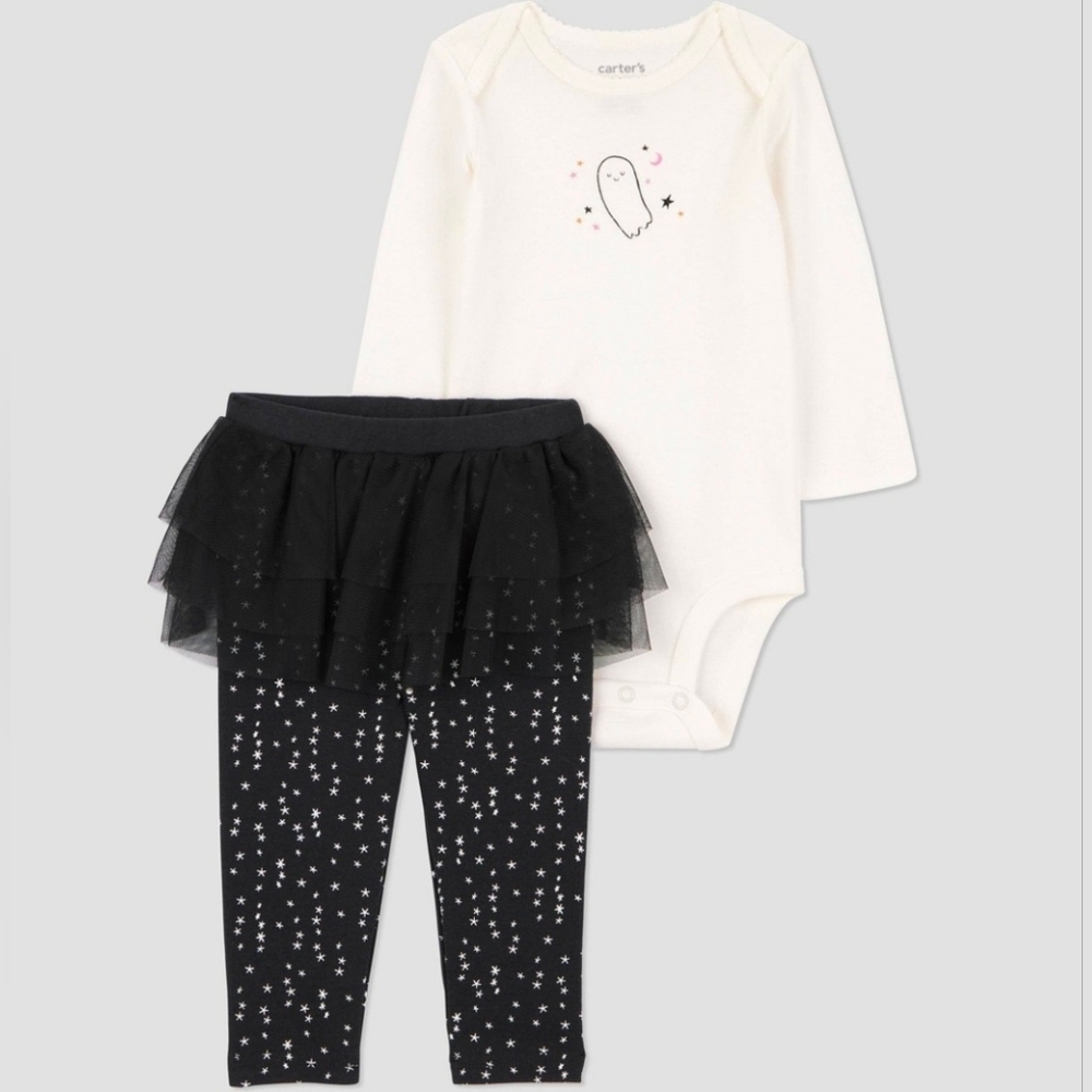 Carter's Just One You Baby Girls 2 Piece Ghost Tutu Set